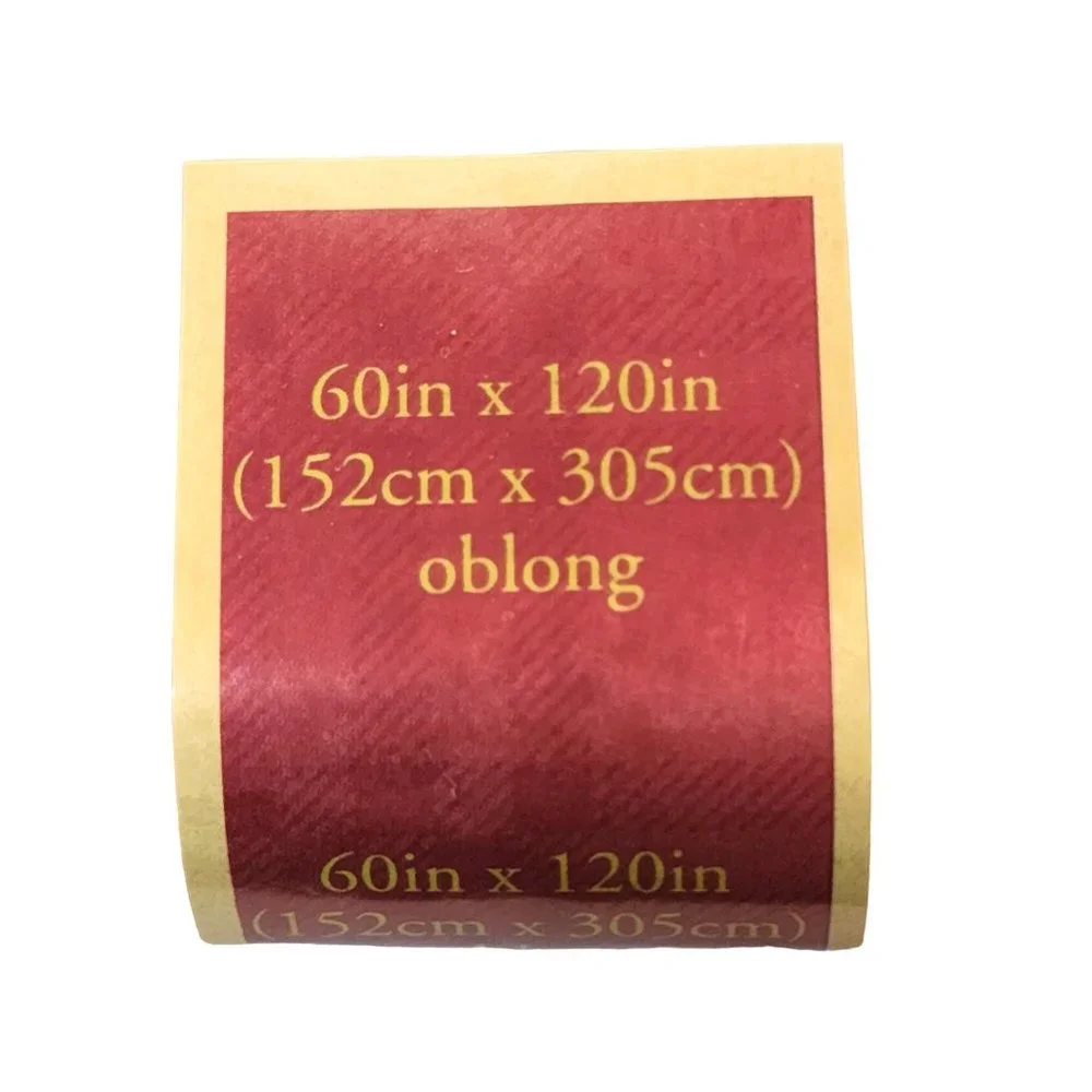 Set of 2 Burgundy 60x120 Oblong Fabric Decorative Tablecloths NWT